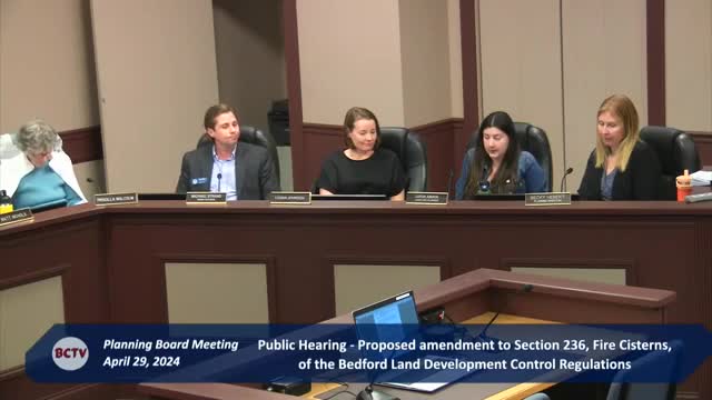 Bedford Planning Board Approves Land Development Fire Protection Amendment