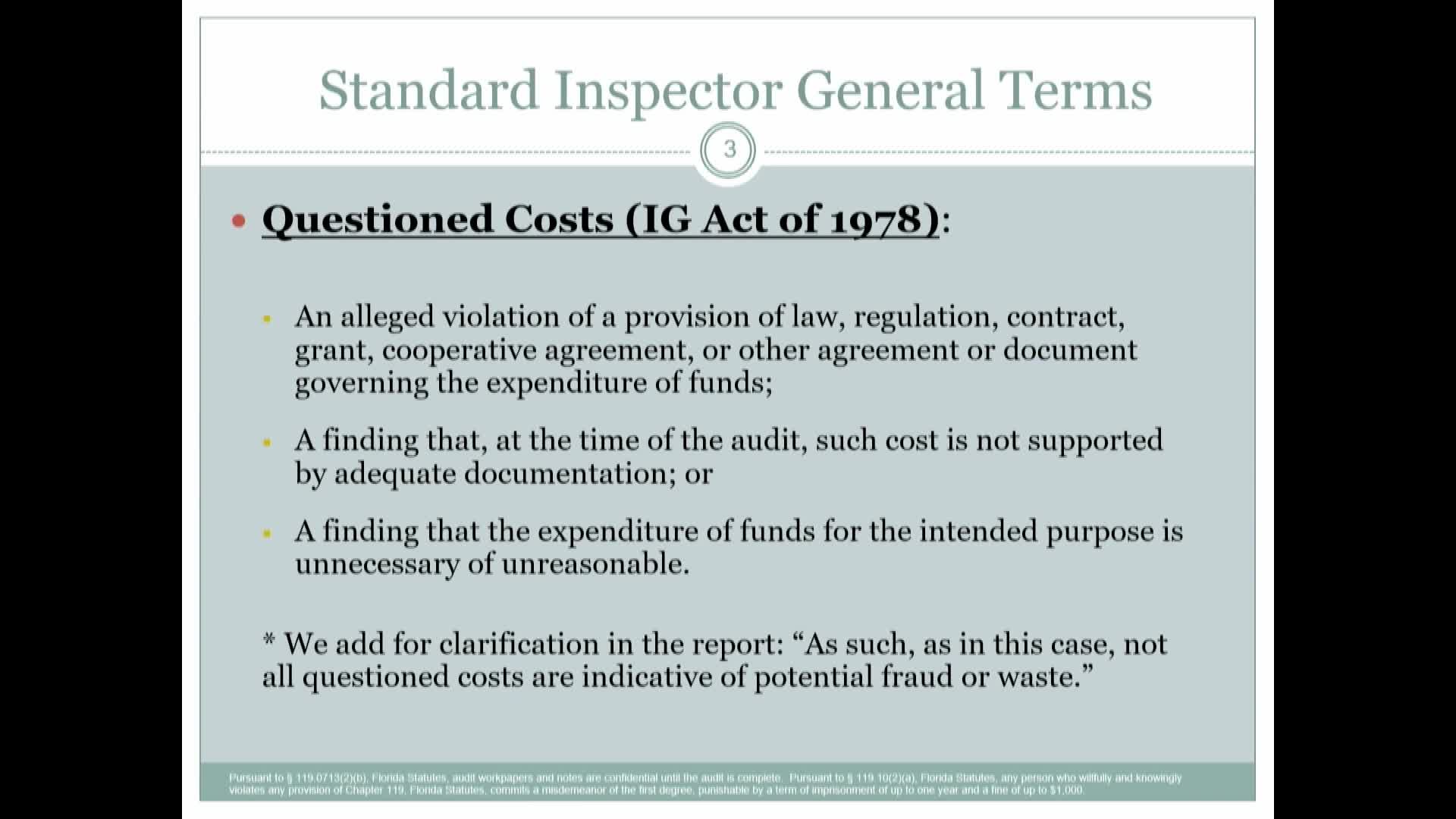 City's Audit Reveals $877K in Question Costs for Fire Assessment Fee Documentation