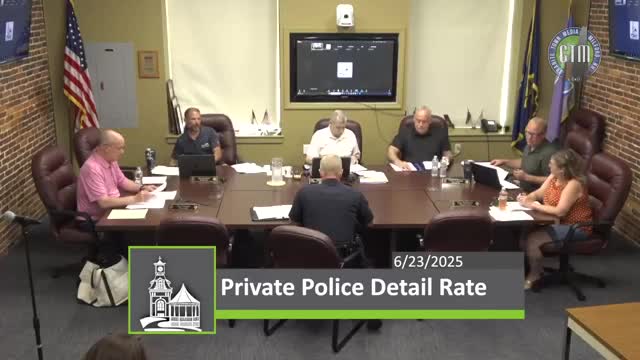 Milford selectmen approve $60-per-hour police detail rate; $80.50 billing rate for officers with retirement