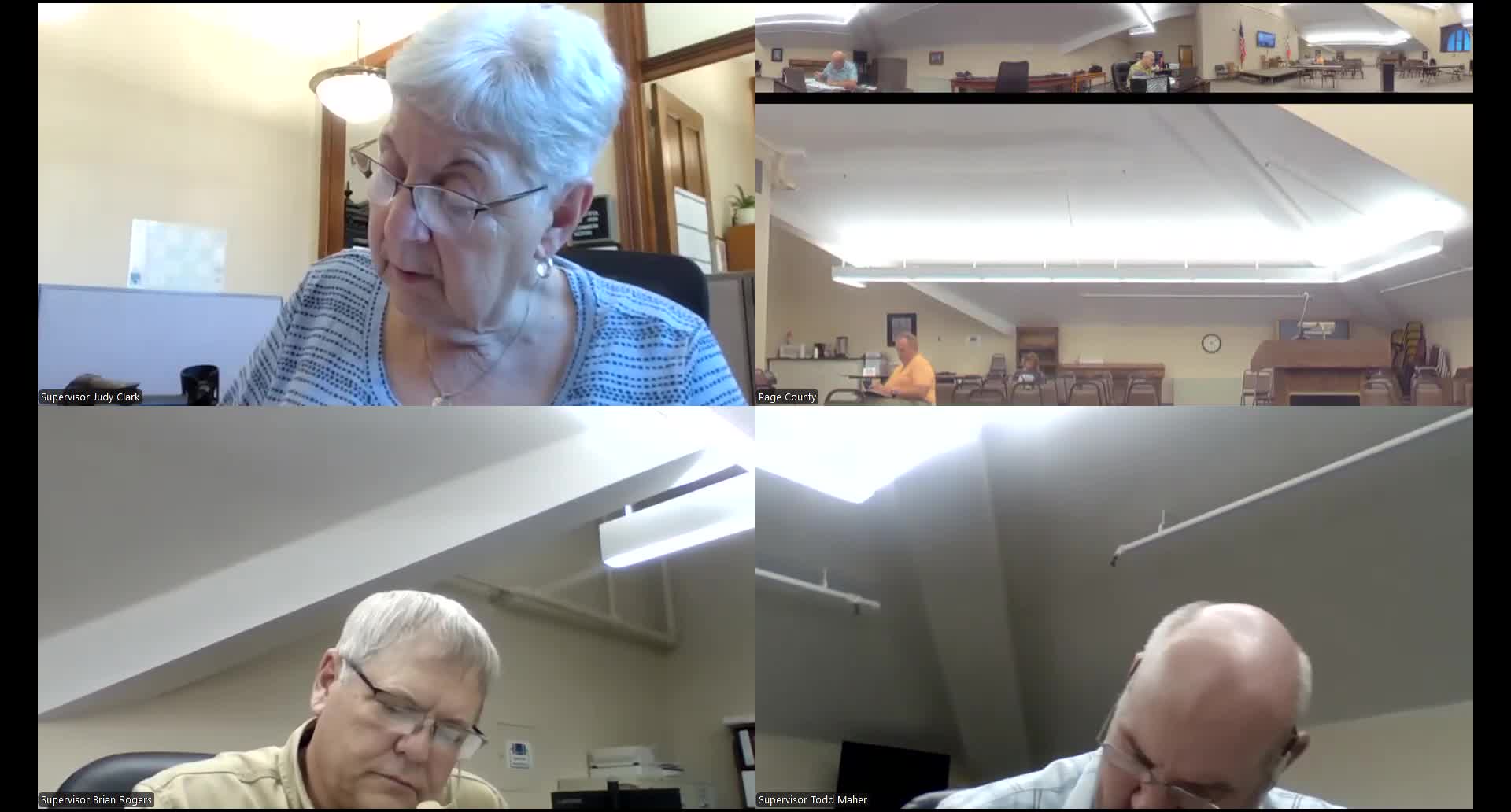 Board discusses Harbor Pointe and statewide integrated‑health closure, plans mower request review and notes jail construction progress