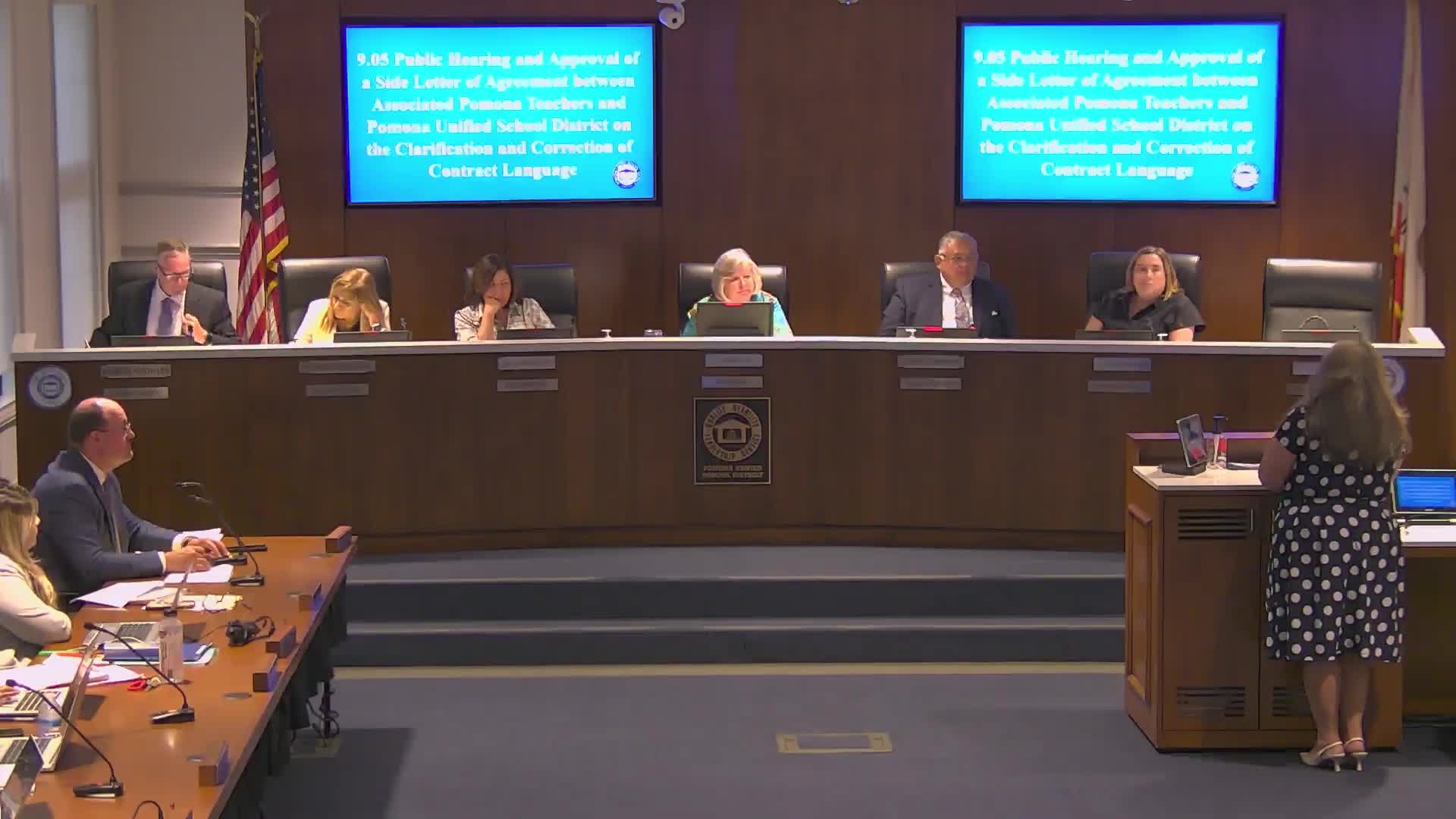 Board approves side letter clarifying APT contract language on health, welfare and salary adjustments