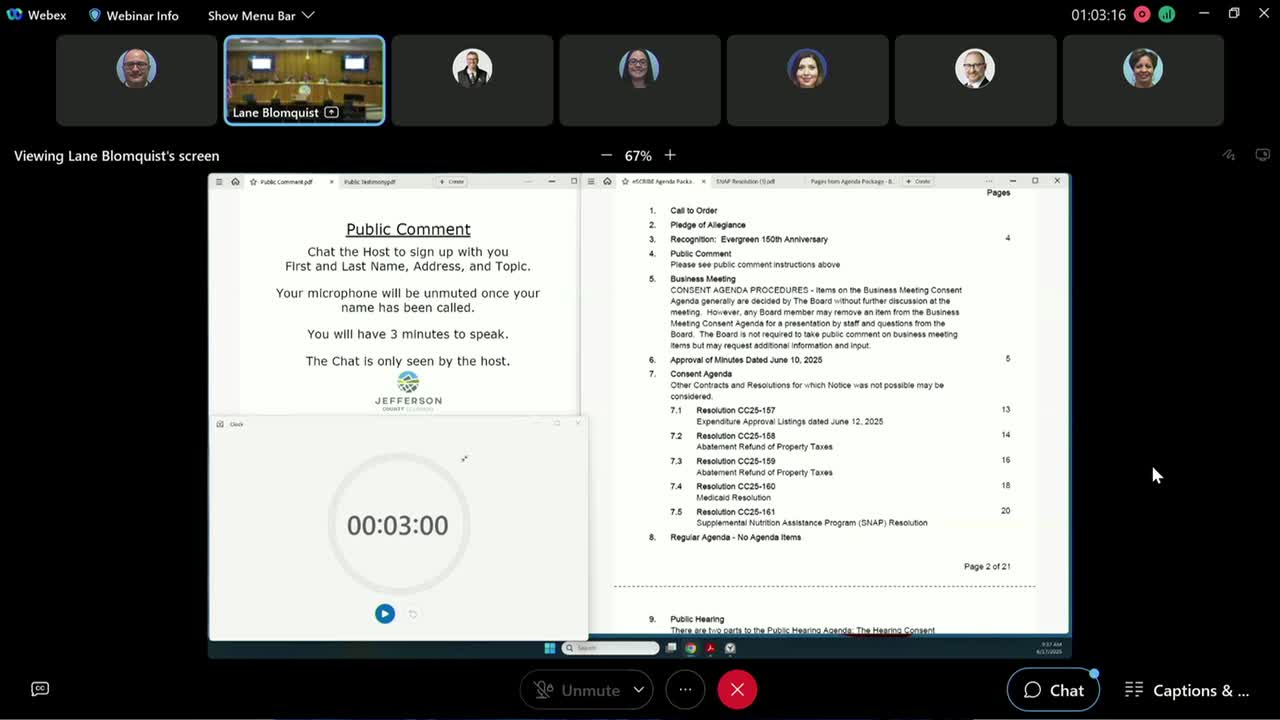 Jefferson County adopts resolutions opposing proposed federal cuts to Medicaid, SNAP