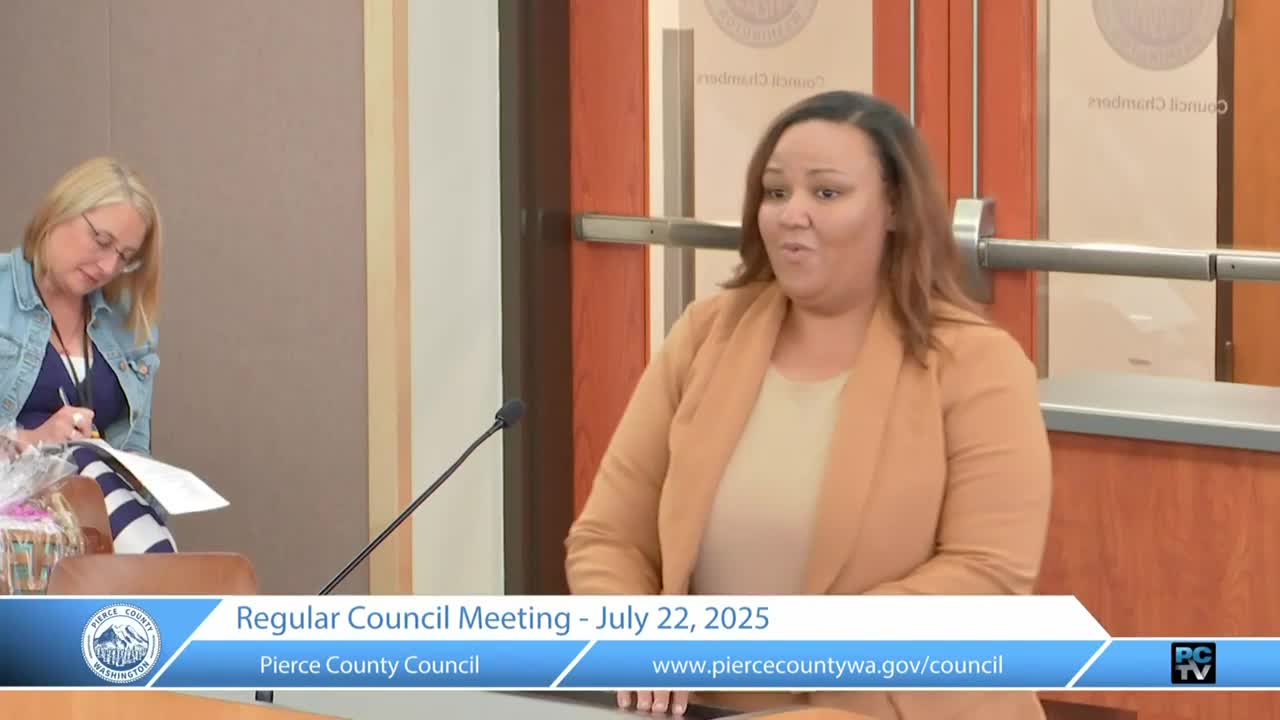 Pierce County Council approves Ashley Mangum to Birth Advisory Board