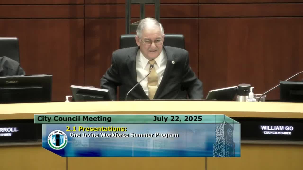 City highlights 1 Irvine workforce program after $1.8 million award; summer youth, apprentices to expand