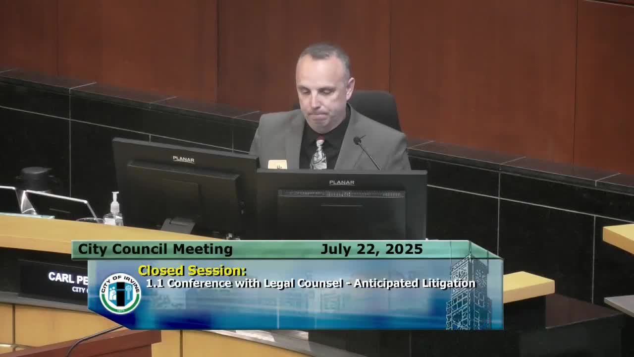 Irvine council meets in closed session on anticipated Oak Creek litigation; residents urge against special election