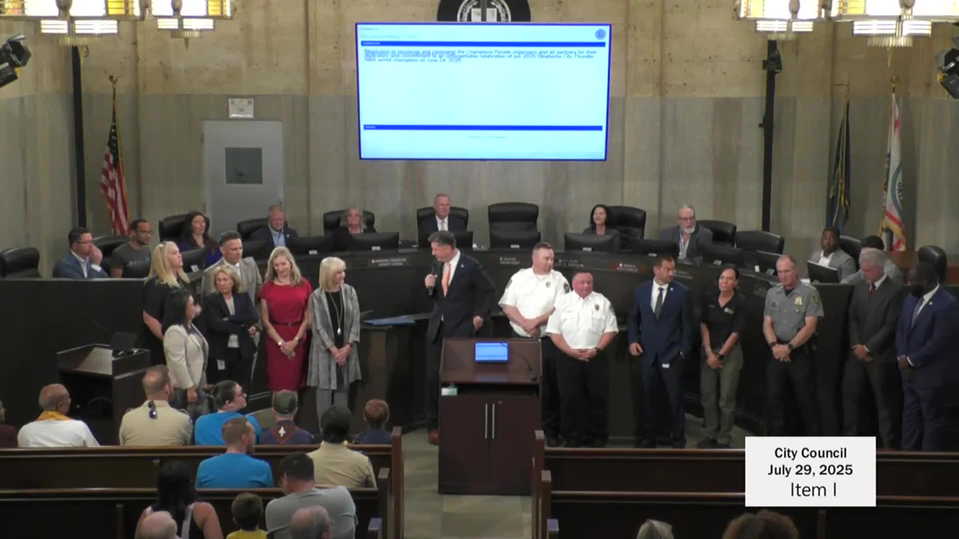 Oklahoma City Council commends organizers of Thunder champions parade