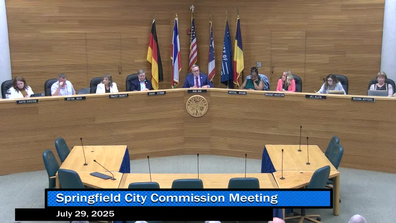 Springfield City Council Approves CDBG Funding and Water Service Replacement Project