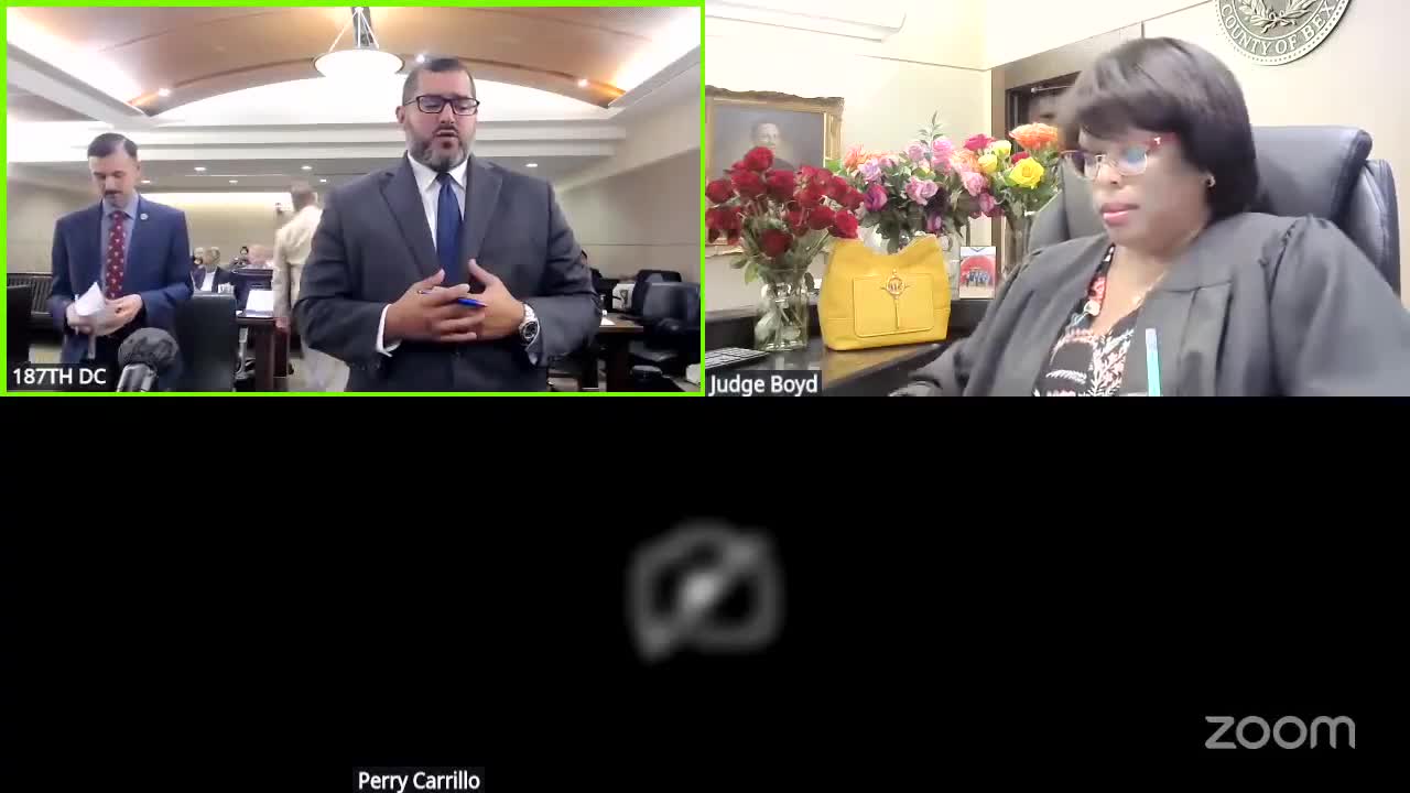 Hearing on Perry Carrillo's restitution continued so prosecutor can try to reach victim; court allows time until 1:30 p.m.