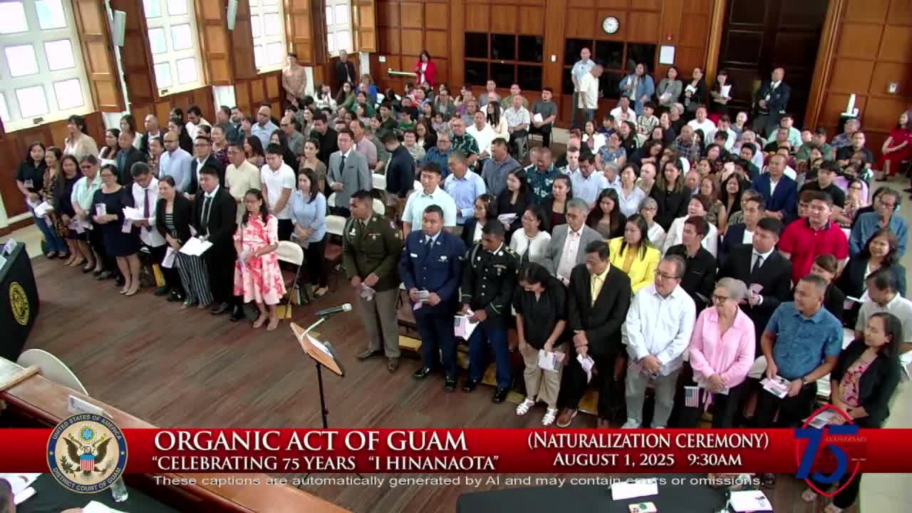 Guam Celebrates 75th Anniversary of Organic Act and District Court Establishment