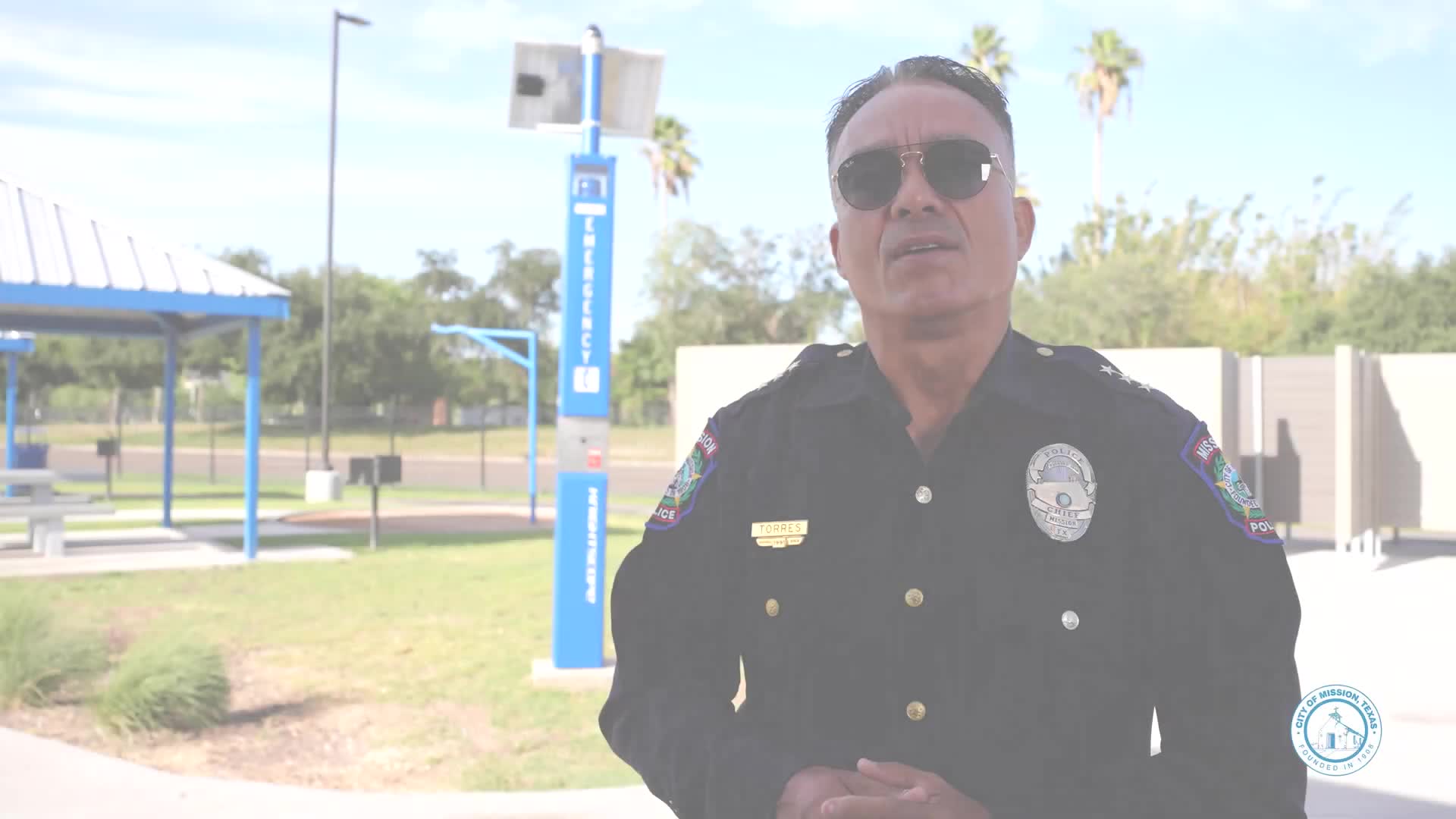 Mission staff test Emmercy emergency tower at Lions Park