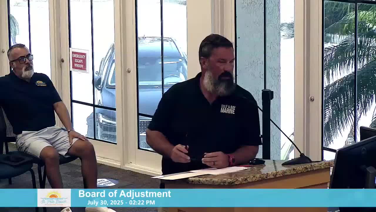 Madeira Beach Council Considers Dock Variance Amid Neighbor Concerns