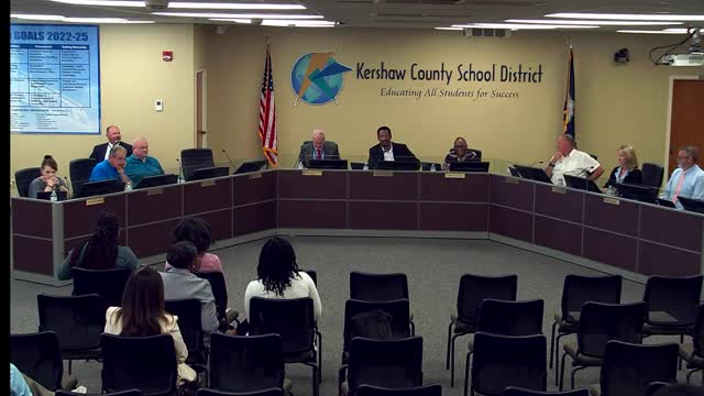 Kershaw School District Board Holds Meeting with Prayer and Agenda Adoption