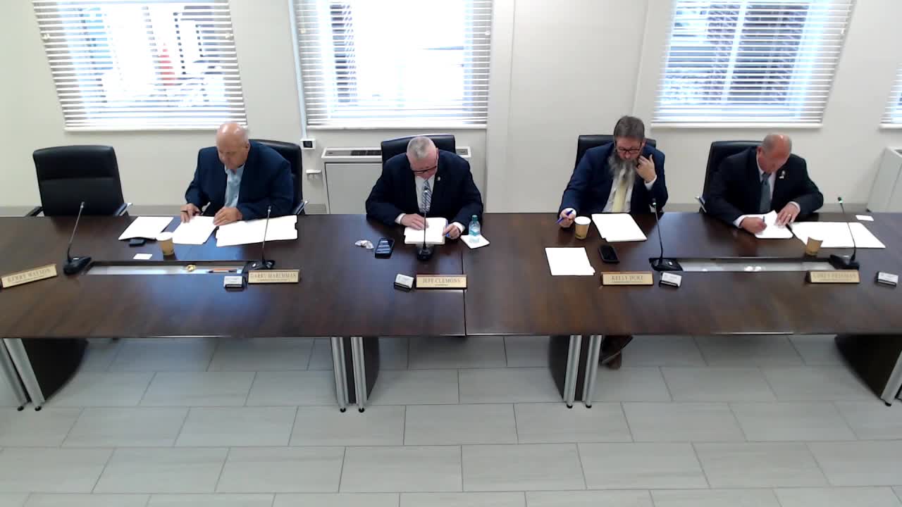 Commission approves purchases: engine for school bus, metal building for road department and multiple aggregate vendors