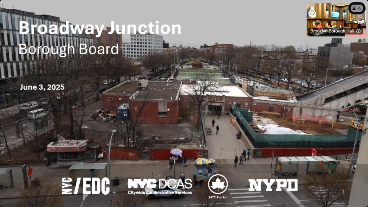 City plans $130 million public-realm overhaul at Broadway Junction; proposal relocates NYPD Transit District 33