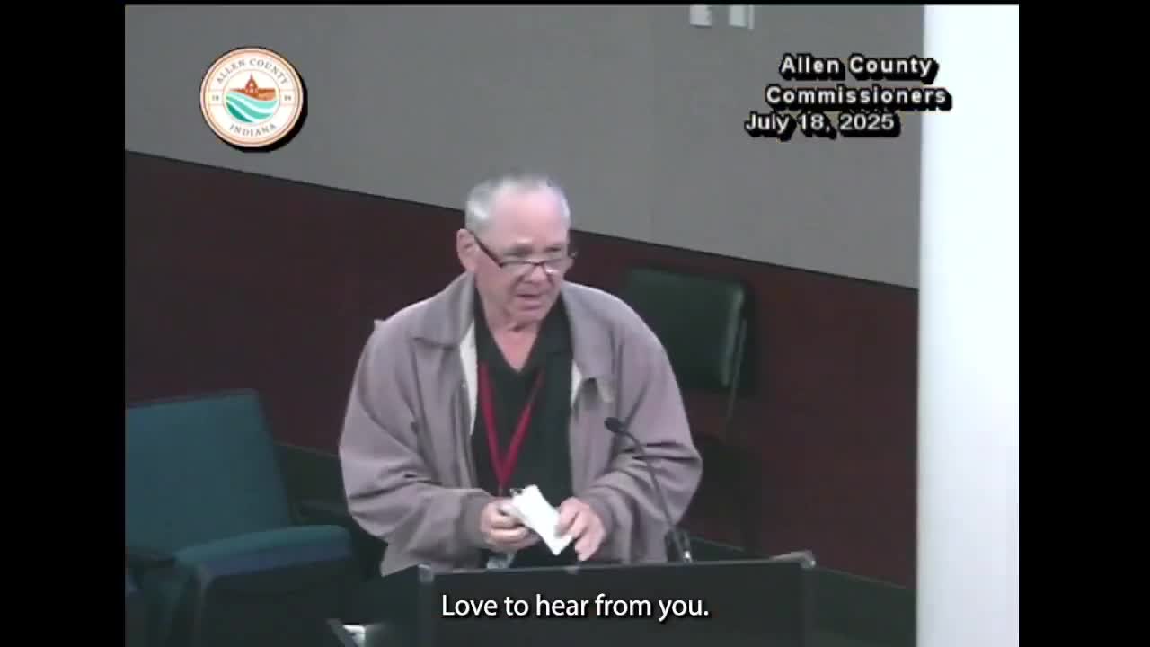 Residents urge Allen County to adopt pro‑solar ordinance as commissioners consider rules