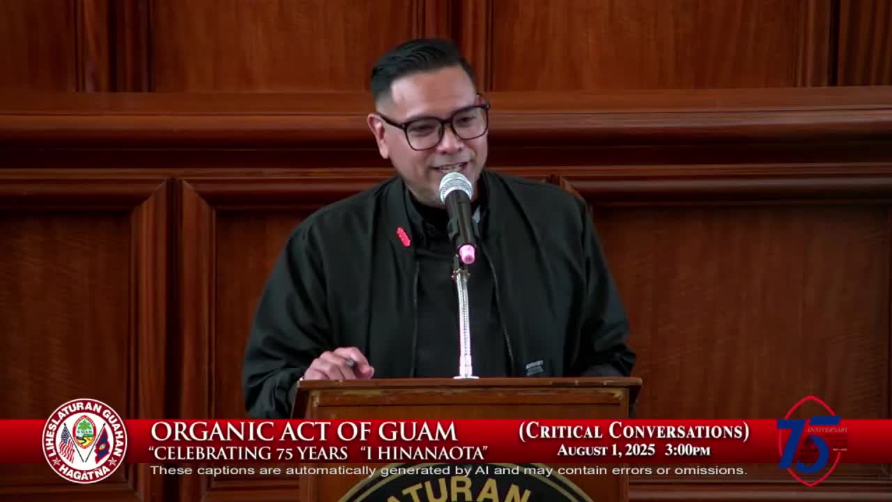 Commission on Decolonization Hosts Guam Organic Act 75th Commemoration Event