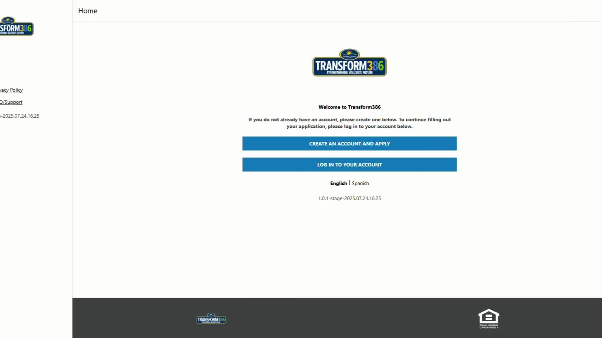 Transform 386 Guides Users Through Online Account Registration Process