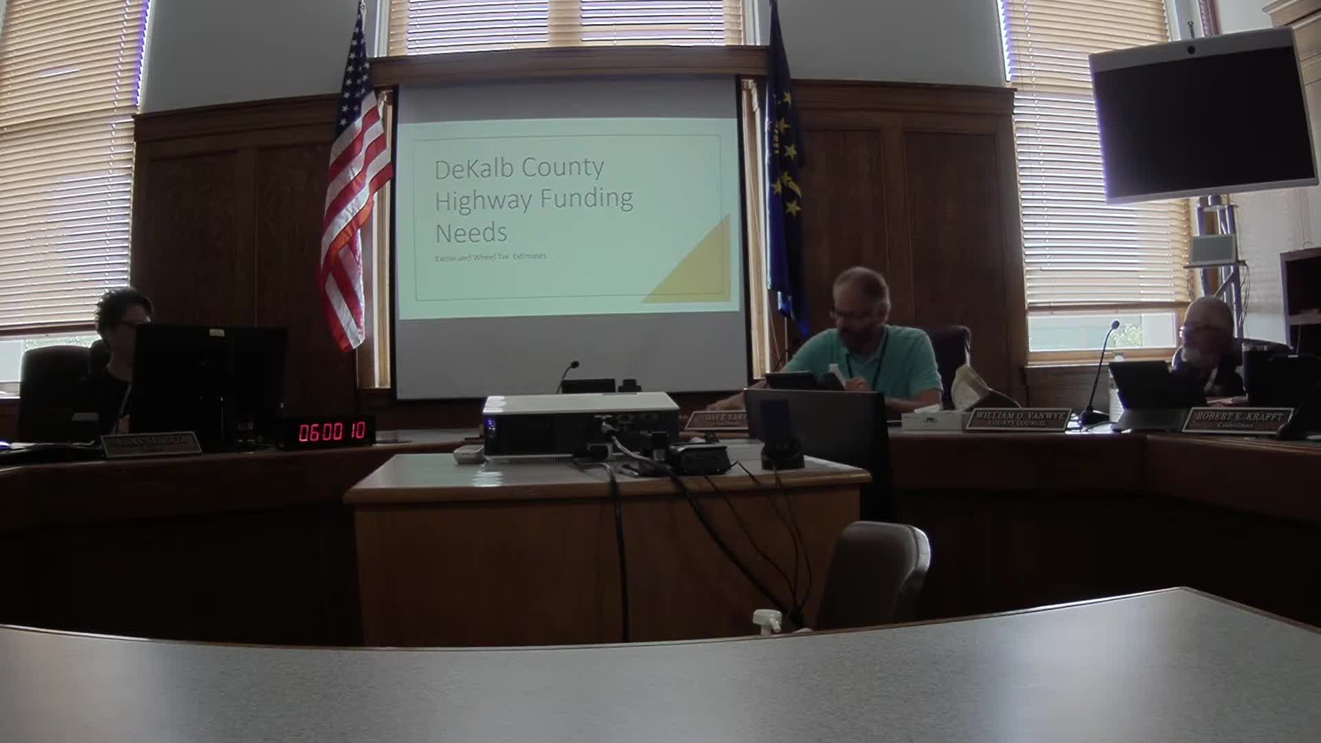DeKalb County Council Discusses Long Term Investment Policy and Wheel Tax Proposal