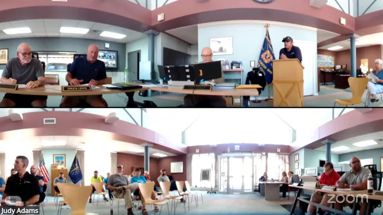 Commissioners approve routine administrative items: fuel bid, road-use bond transfer and water easement; take jail-lot bids under advisement