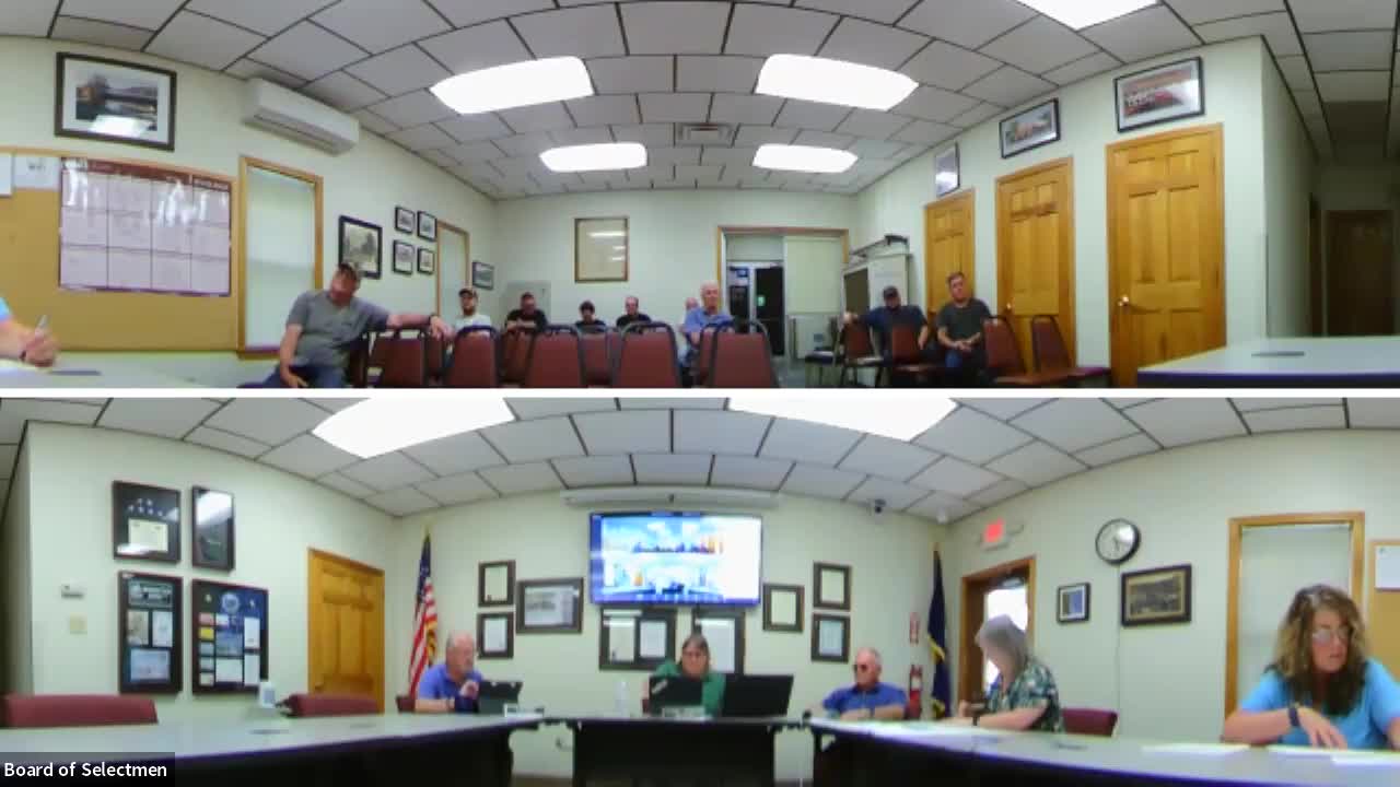 Select Board votes to replace public‑works backhoe after transmission failure; $20,000 repair and capital reserve discussed