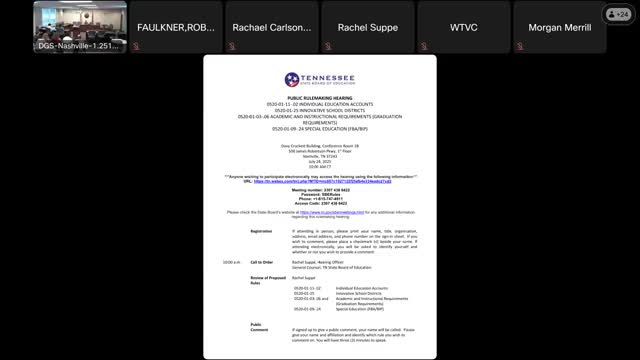 Tennessee Board Revises Education Rules for Disabilities and Graduation Requirements