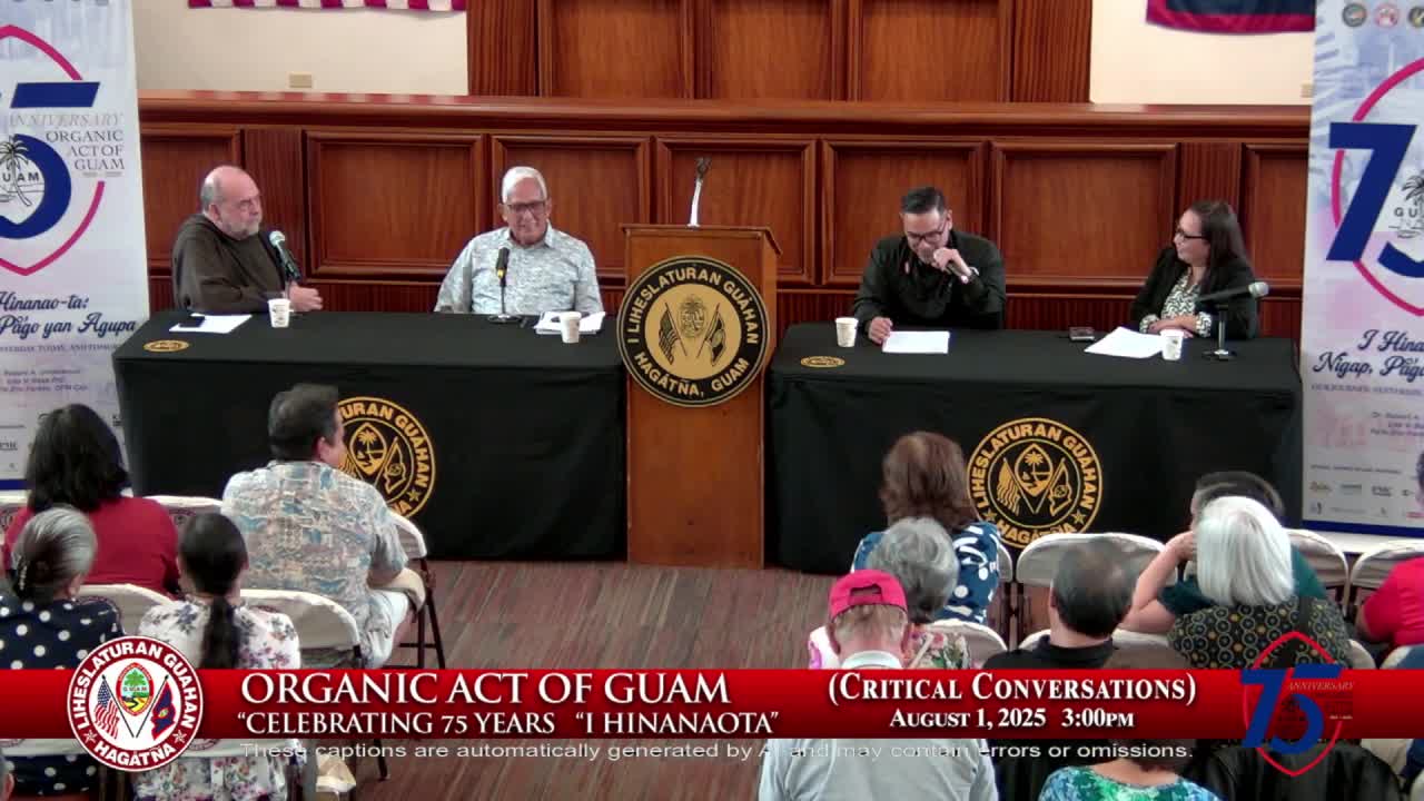 Experts Discuss Guam's Historical Ties to US Naval Administration and Citizenship Goals