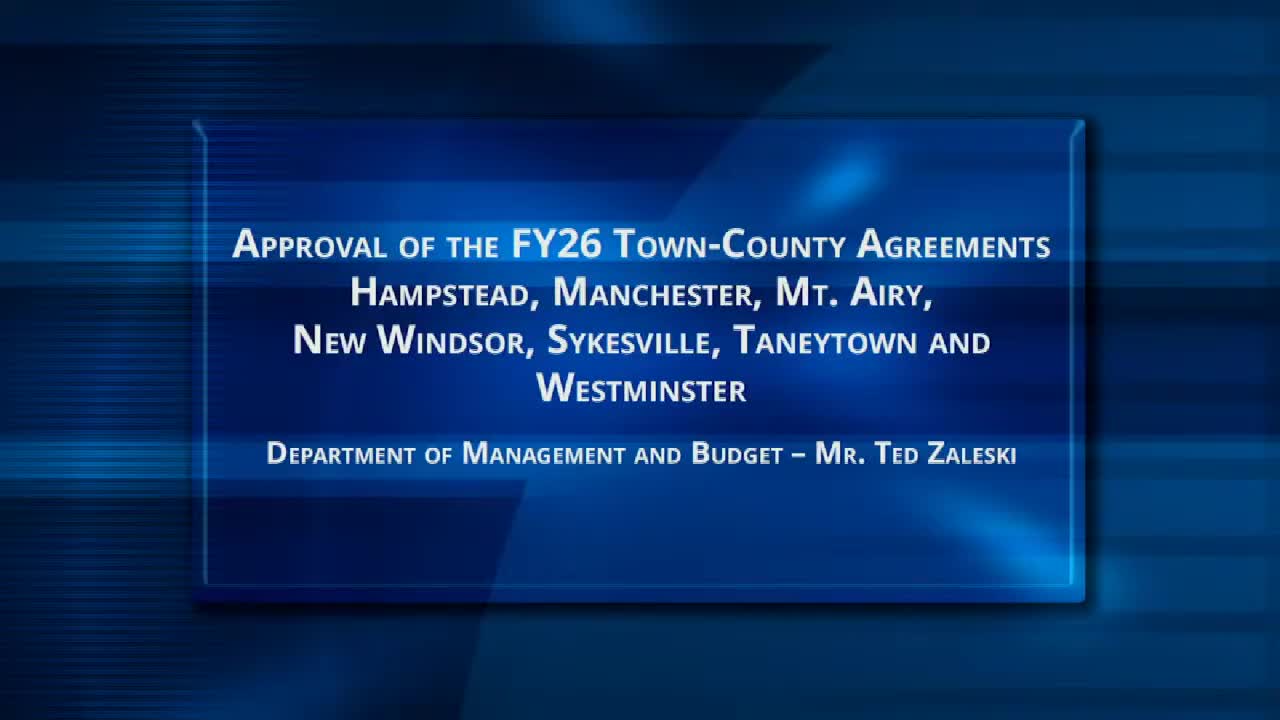 Commissioners approve FY26 town-county agreements, allocating $2.995 million across seven towns