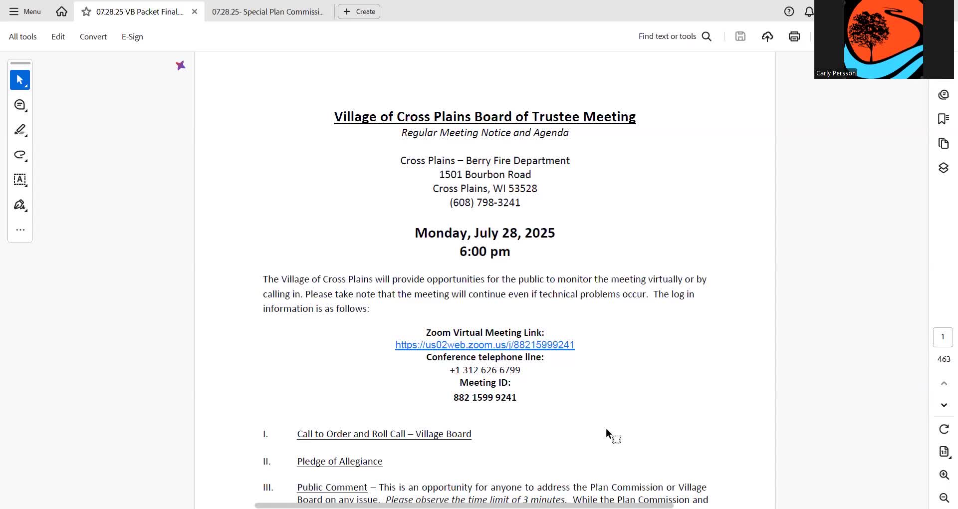 Village panels approve Phase 1 of Marchstone preliminary plat with conditions; residents press for water and traffic studies