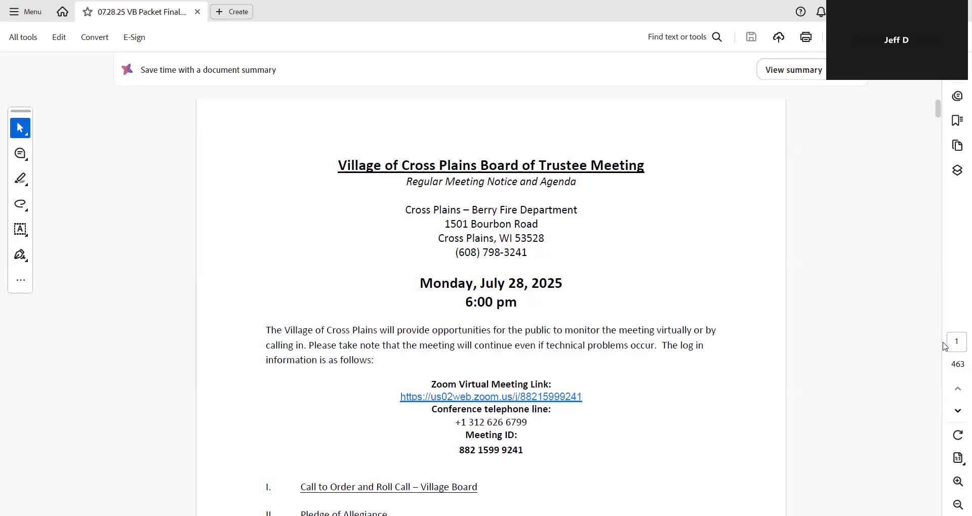 Village awards 2025 street maintenance contracts and approves sidewalk replacement plan; board discusses funding options