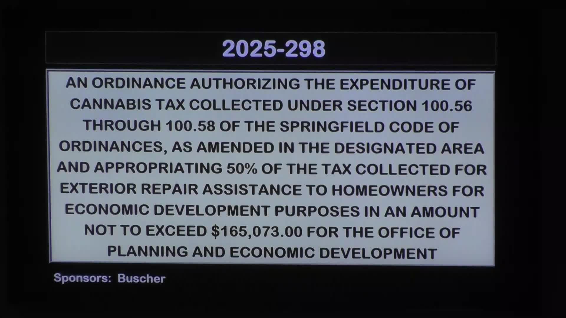 Council approves cannabis‑tax allocations; staff outlines outreach for businesses that missed awards