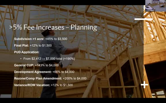 City Council Approves 143% Increase in Planning Fees for Subdivision Applications