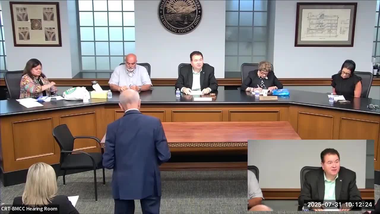 Mahoning County commissioners approve multiple contracts, a TIF award and a three-year appointment
