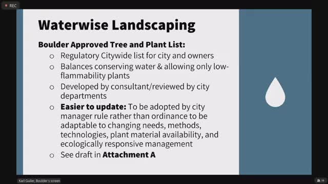 City Council Reviews New Water Conservation and Fire Resilience Landscaping Manual