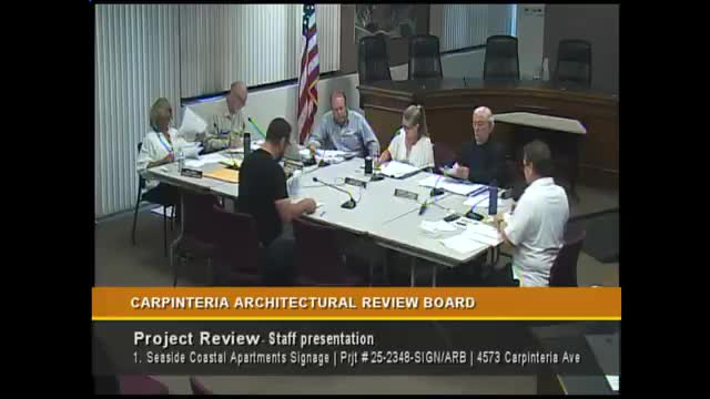 Architectural board approves rebranded sign for Seaside Coastal (former Linda Apartments) at 4573 Carpinteria Ave