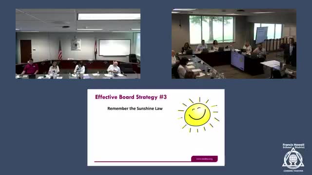 Susan Goldhammer discusses Missouri sunshine law for school board members