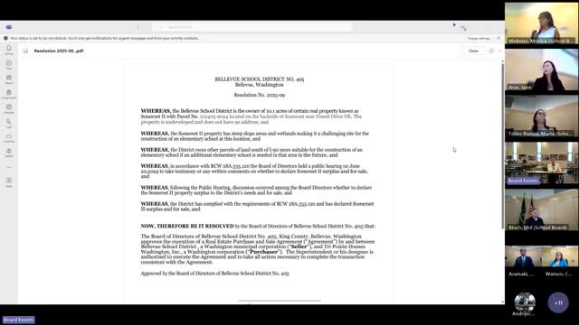Bellevue School District approves financial resolution for operational stability