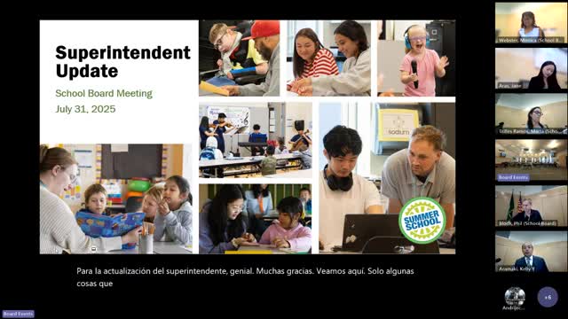 Educators Celebrate Successful Summer School Programs at Stevenson Elementary and Samanvish High School