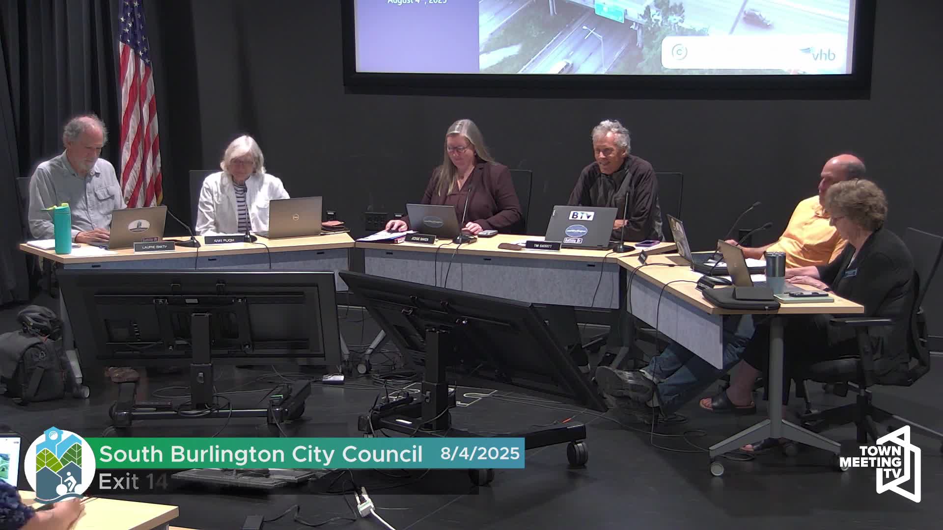 Council backs off‑ramp realignment for Exit 14, asks re‑evaluation of median bike/ped path after bridge