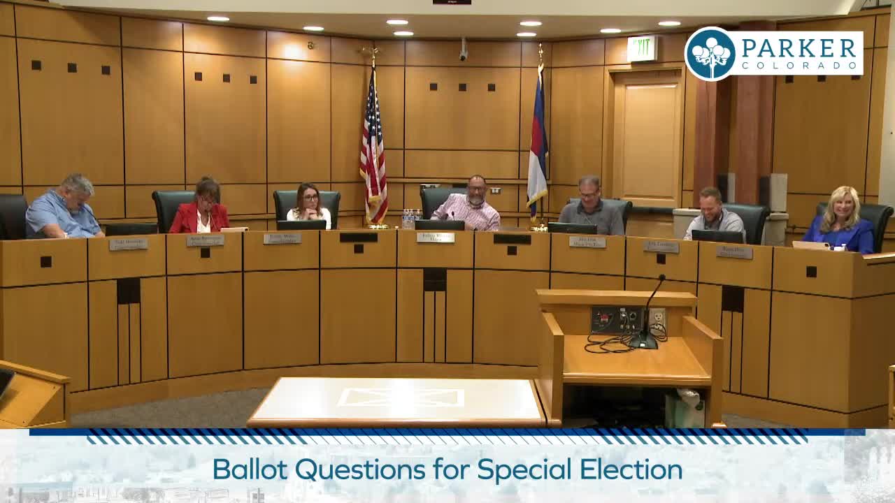 Parker Town Council Considers Prohibiting Multiple Elected Offices for Members