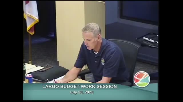 Largo City Commission Reviews Fiscal Year 2026 Budget With Strategic Priorities
