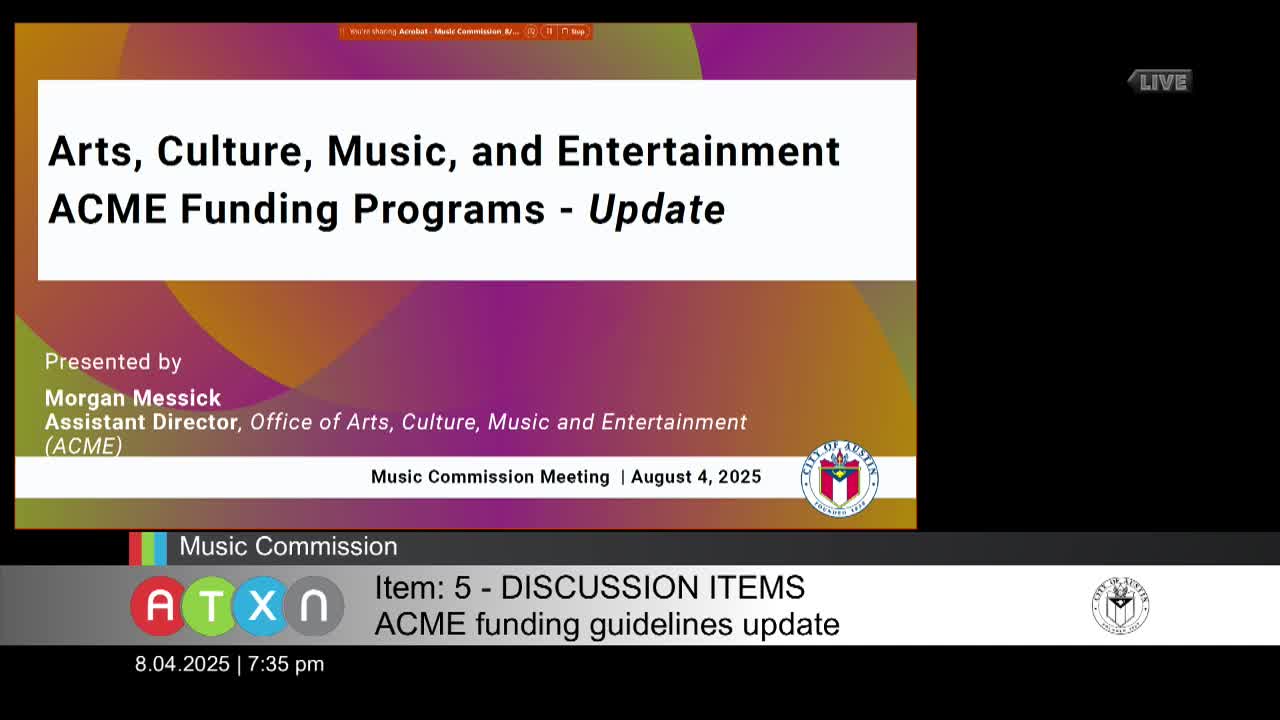 City Officials Update ACME Funding Program Guidelines with Community Feedback