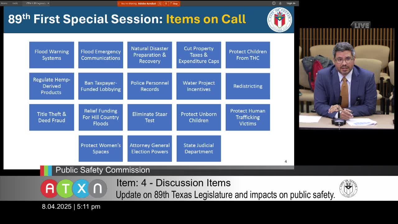 Governor Adds Flood Legislation and Public Safety Bills to Texas Special Session Agenda