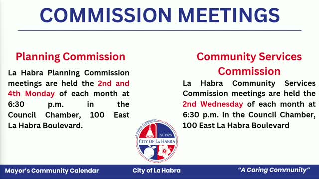 La Habra City Council Reviews Community Events and Water Conservation Measures