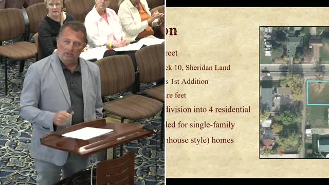 Sheridan Planning Commission reviews four-lot residential subdivision proposal on Fifth Street