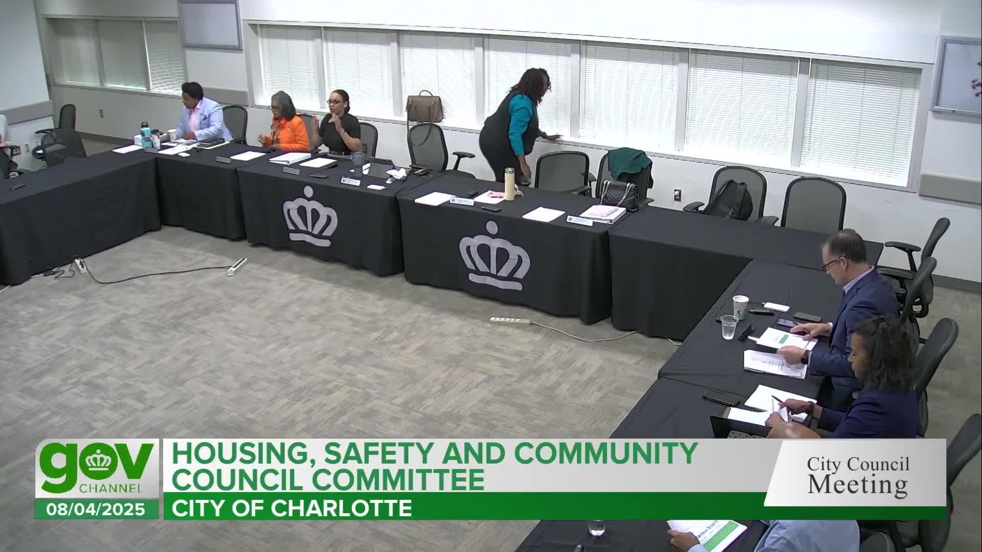 Victoria Watlington leads August housing safety committee meeting with council members