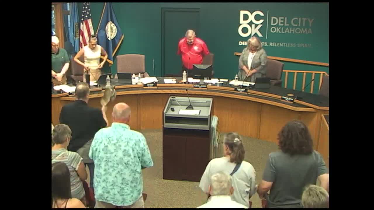 Del City Council opens meeting with prayer and pledge of allegiance