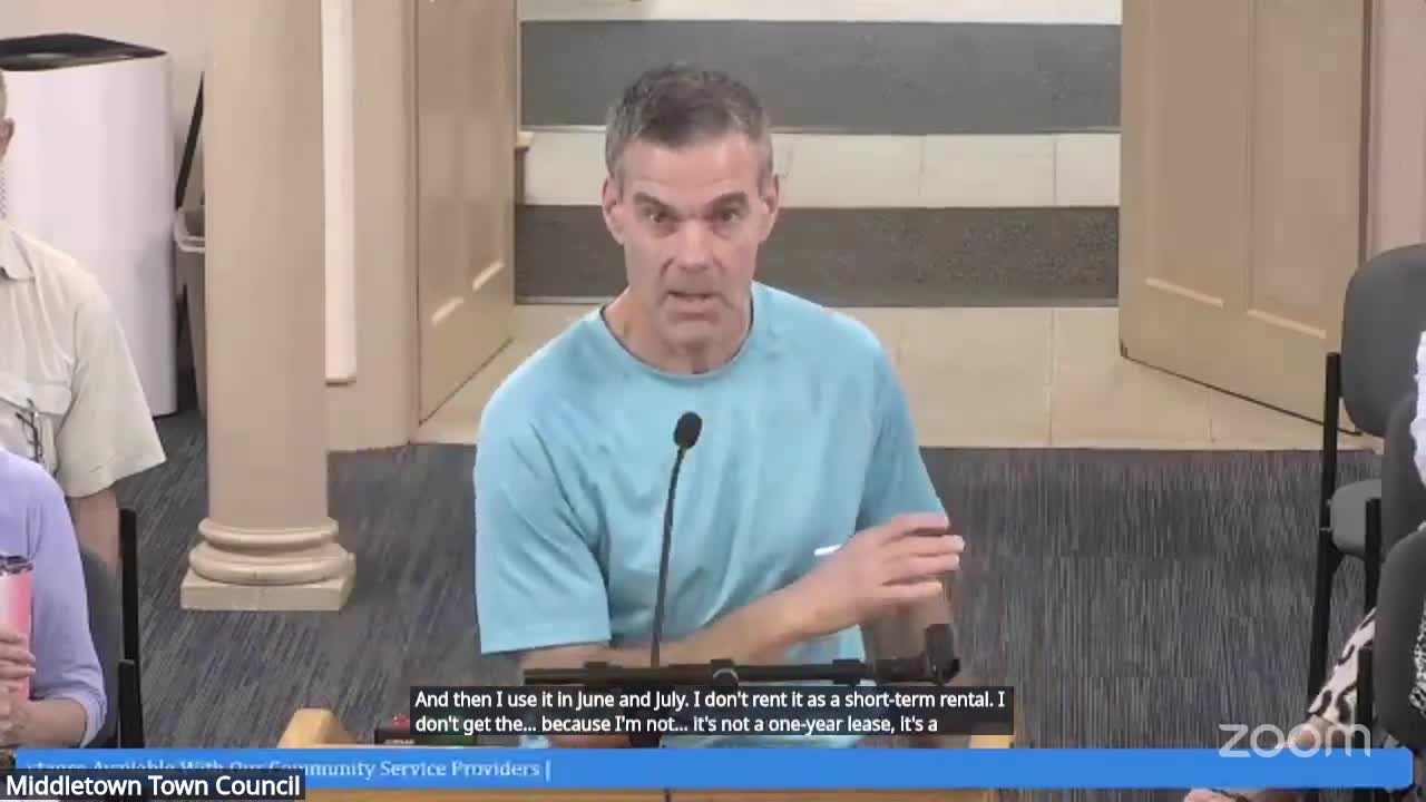 Town Council Considers Amendments to Short Term Rental and Adaptive Reuse Regulations