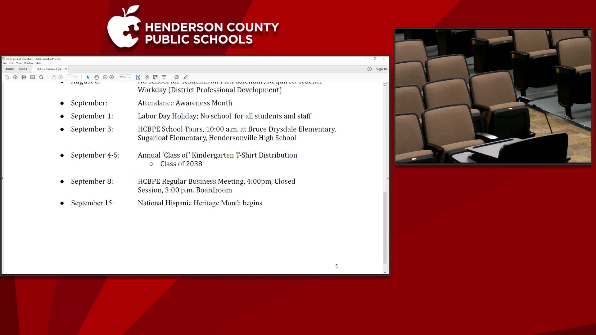 Superintendent Reports Successful School Openings and Upcoming Events in Hendersonville
