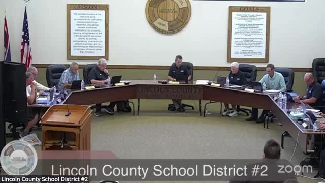 Lincoln County School District No. 2 board approves 2025–26 budget, equipment purchase and contracts