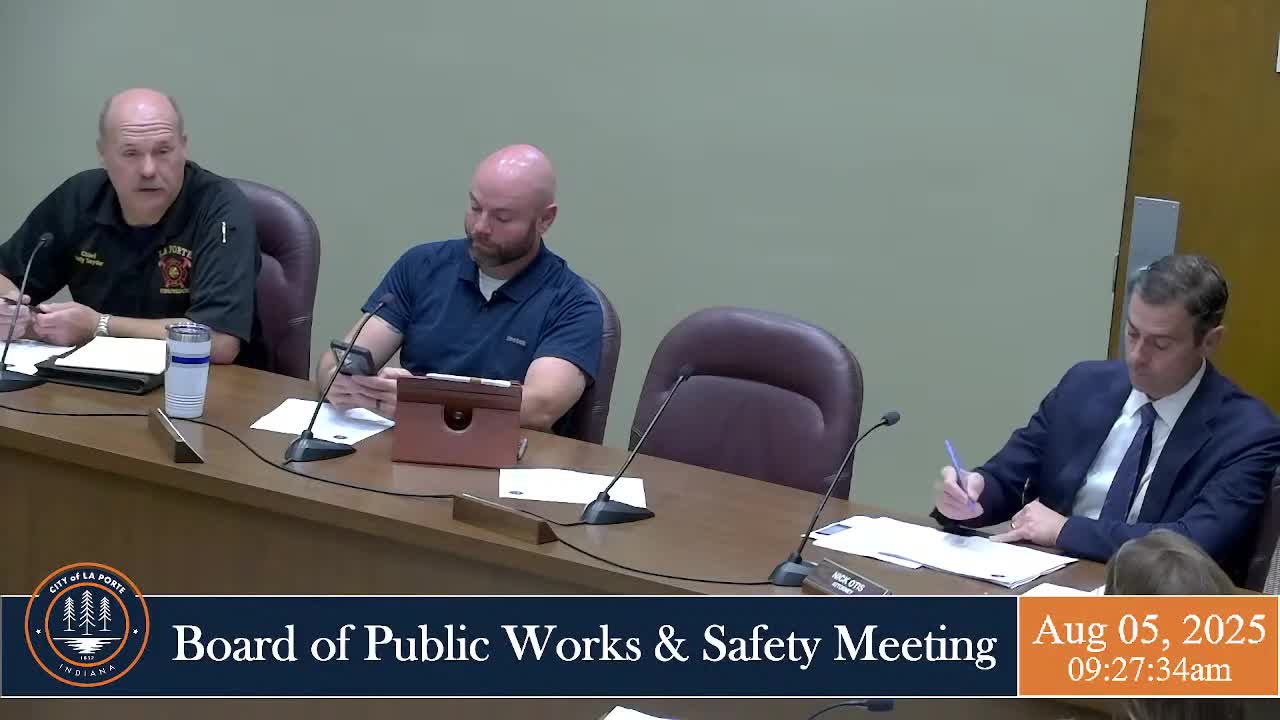 La Porte Board Approves Equipment Transfer to Valparaiso Fire Department
